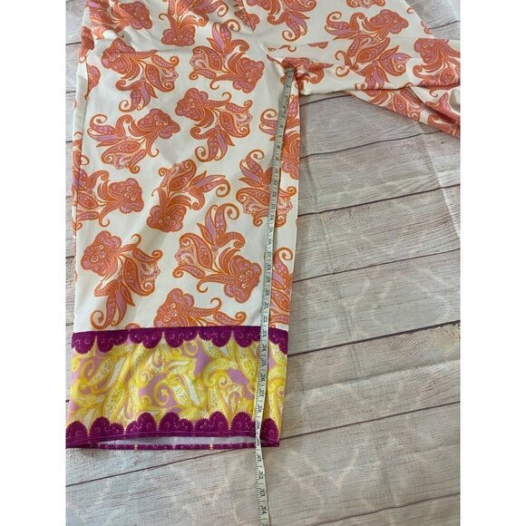 Eloquii Women's Patterned Colorful Crop Pants - 26 - Picture 4 of 13